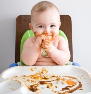 messy-eating-baby